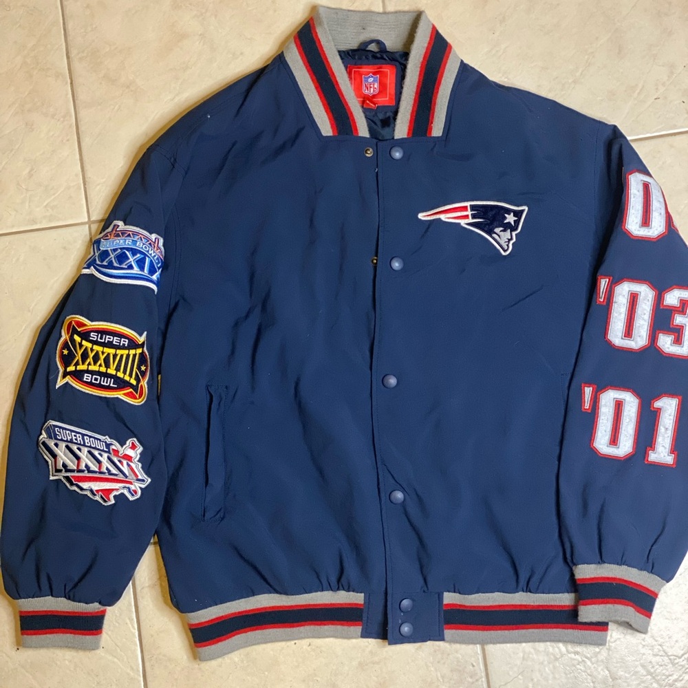 New England Patriots Navy Varsity Jacket